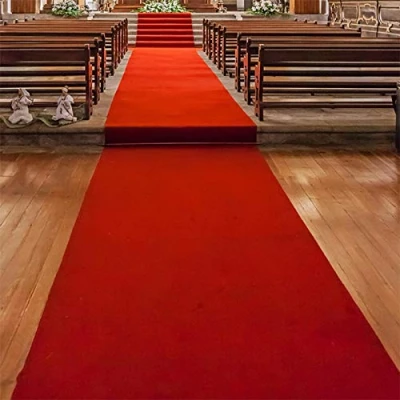 Afbeelding van Floordirekt Gangläufer Bruiloftsmat, premium tapijt, tentoonstellingsmat, VIP, vlamvertragend, vele kleuren en maten (100 x 100 cm, rood 400)