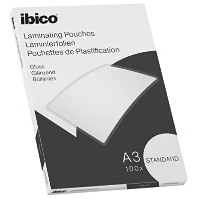 Afbeelding van Ibico Basics A3 Lamineerhoezen, Glanzend 125 micron 100 Stuks Glashelder