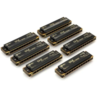Image de Pack de 7 harmonicas fender blues deville (avec étui)