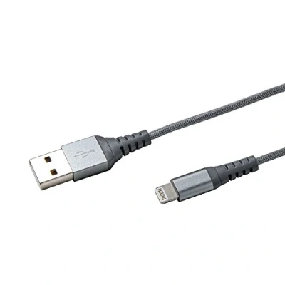 Afbeelding van USB Lightning Kabel Nylon, Grijs Celly