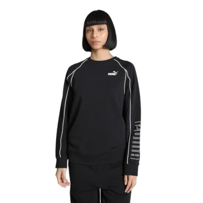 Afbeelding van PUMA SPORT Relaxed sweater met ronde hals voor Dames, Zwart, Maat XS