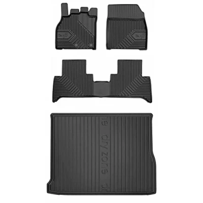 Afbeelding van MOTOS Rubberen automatten en kofferbakmat set voor Renault Scenic III 2009 2016 Verbeter je reiscomfort met 3D antislip automat vloermatten alle weersomstandigheden