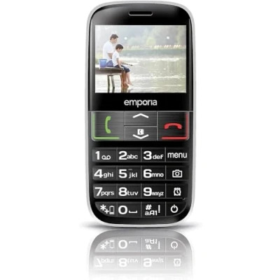 Afbeelding van Emporia Euphoria Senioren mobiele telefoon Met laadstation, SOS knop Zwart