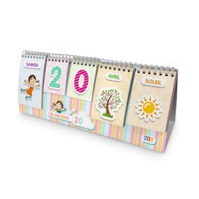 Afbeelding van Kalender voor kinderen, grappige en tijdloze educatieve spelletjes, maakt het leren van dagen maanden seizoenen tijd combineerbare tabbladen met illustraties mogelijk