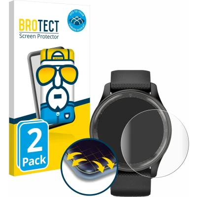 Afbeelding van BROTECT Screenprotector voor Garmin Vivomove Trend Folie Beschermfolie transparant volledig dekking (2 Stuks)