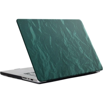 Afbeelding van Selencia Laptop Cover Geschikt voor MacBook Pro 13 inch (2020) A2251 / A2289 Fluwelen Donkergroen