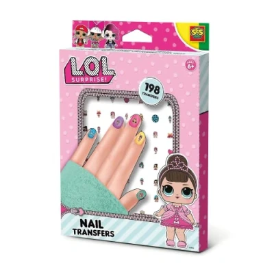 Afbeelding van SES L.O.L. nagel transfers stickers 198 stuks aanbrengen met water knutselen meisjes knutselpakket