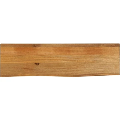 Afbeelding van Tafelblad met natuurlijke rand 120x40x2,5 cm massief mangohout
