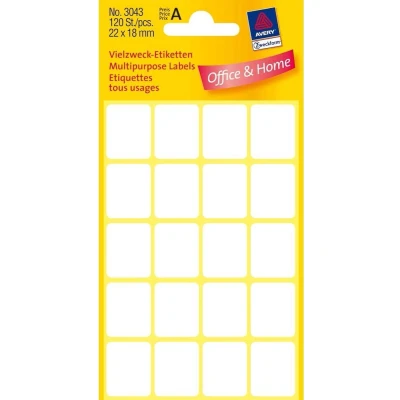 Afbeelding van Zweckform 3043: Kantooretiketten 120 St.
