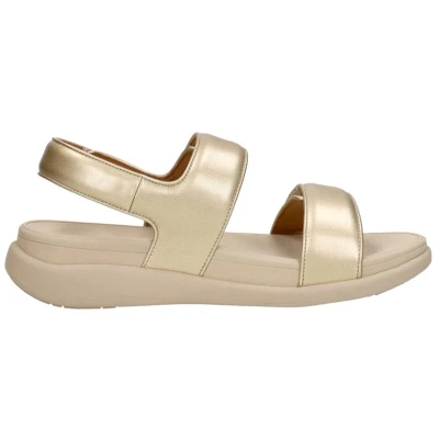 Afbeelding van Fitflop Sandaal F Mode Go Adjustable Flatform Back Strap Sandals Platino Goud