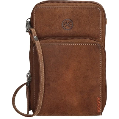 Afbeelding van Hide &amp; Stitches Idaho Telefoontasje Bruin 100% Leer