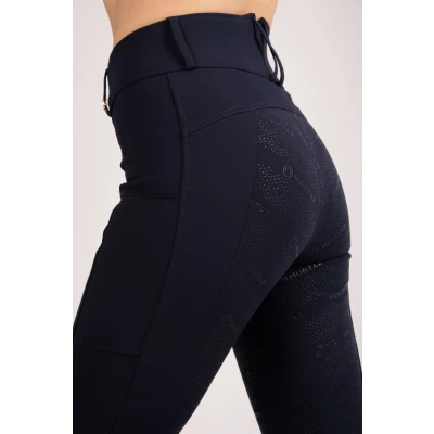 Image de Montar Legging d&#039;Équitation Michelle Rosegold Logo Blanc 40