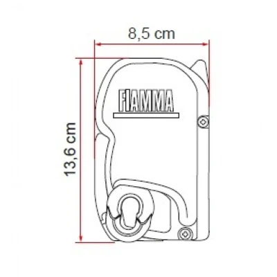 Afbeelding van Fiamma F45 S 350 Cassetteluifel Polar White Royal Grey Grijs Cassetteluifels