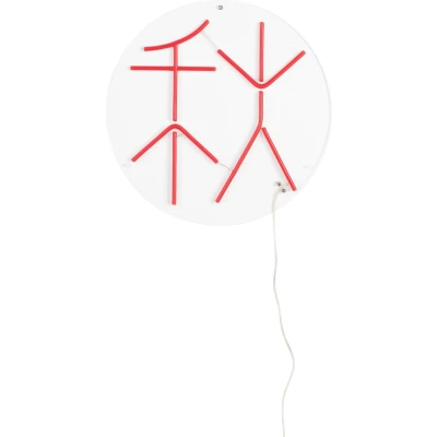 Afbeelding van Dutchbone Sya Autumn Neon Wandlamp Oranje