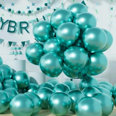 Afbeelding van AULE Groene metallic heliumballonnen, 50 stuks, verjaardag, donkergroen, 30 cm, ballonnen van latex, heren, jongens, opblaasbare ballon, decoratie voor babyshower, jungle, dinosaurus