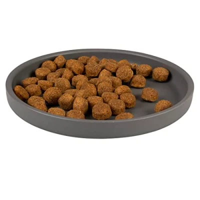 Afbeelding van Duvo+ Voer/Waterbak Hush Grijs Kattenvoerbak 16.3x16.3x2.5 cm