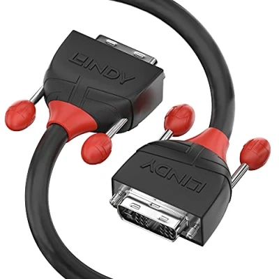 Afbeelding van LINDY 36256 DVI kabel Aansluitkabel D 18+1 polige stekker, stekker 2.00 m Zwart