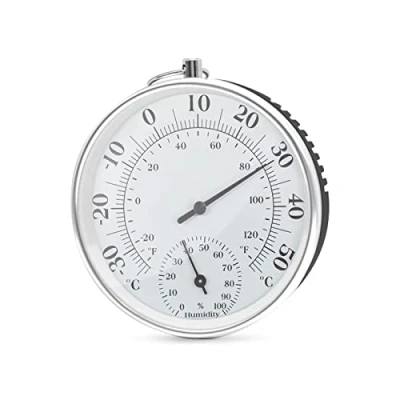 Afbeelding van DIFCUL buitenthermometer, binnen en analoge thermometer, geschikt voor tuin, auto, huis, kassen