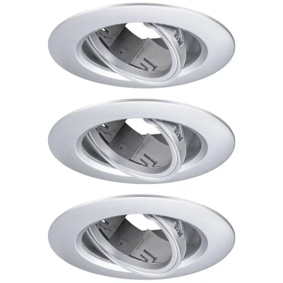 Afbeelding van Paulmann 92110 Inbouwlamp Set van 3 stuks GU10 Chroom (mat)