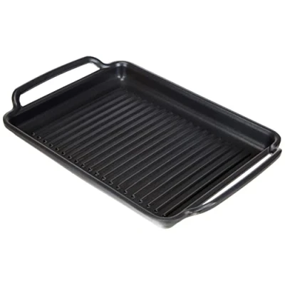 Afbeelding van Monix Solid Gegroefde grillplaat 40 cm van gegoten aluminium, met antiaanbaklaag, innovaties zonder PFOA, compatibel alle warmtebronnen