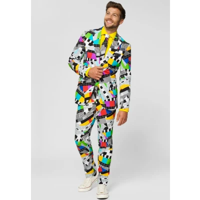 Afbeelding van Opposuits Kostuum, Heren, Maat: 52, Bunt