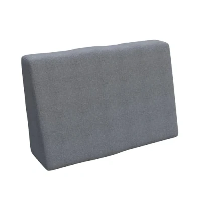 Afbeelding van POKAR Kussen voor europallets 1 rugleuning 60 cm x 40 20/10 cm, van koudschuim, zeer comfortabel, tuinbank, binnen en buiten, zonder pallet, grijs