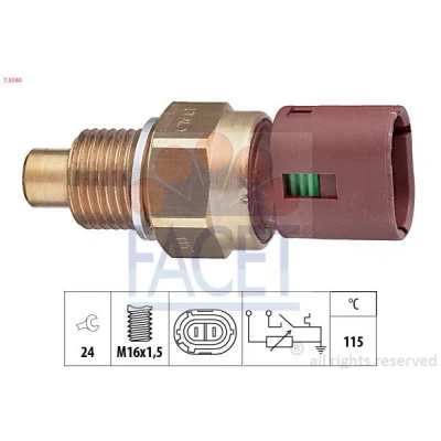 Afbeelding van FACET 7.3540 Koelmiddeltemperatuursensor Made in Italy OE Equivalent