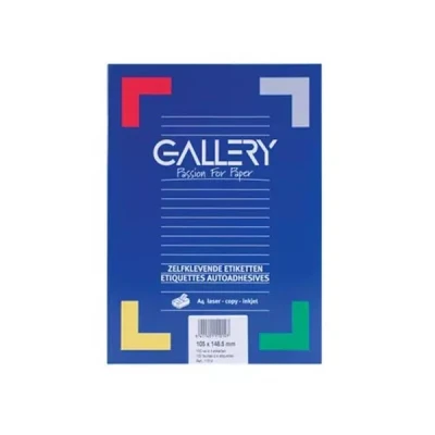 Afbeelding van Gallery witte etiketten ft 105 x 148,5 mm (b h), rechte hoeken, doos van 400 etiket