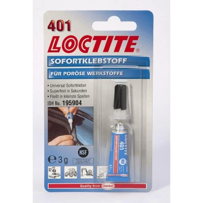 Image de LOCTITE 401 adhésif instantané à durcissement rapide (carte blister de 3g) 303265