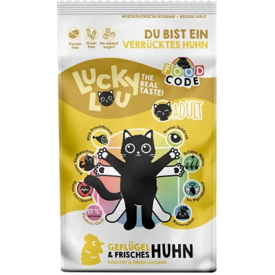 Afbeelding van 1,7kg Lucky Lou Adult gevogelte &amp; kip droog kattenvoer