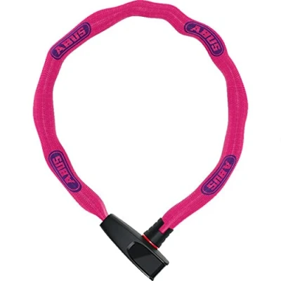 Afbeelding van ABUS Catena 6806K Neon Pink Kettingslot met kunststof ommanteling, vierkante ketting veiligheidsniveau 6 85 cm, roze