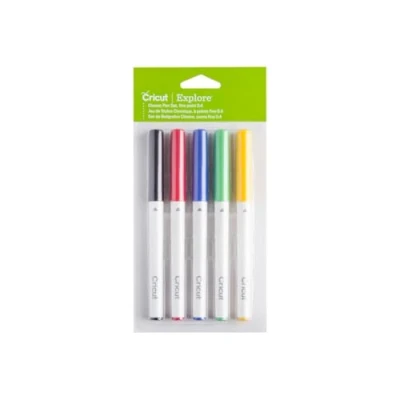 Afbeelding van Cricut Explore/Maker Fine Point 5 Pack Classics Stiftset Zwart, Rood, Blauw, Groen, Geel