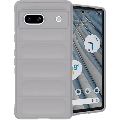 Afbeelding van iMoshion Hoesje Geschikt voor Google Pixel 7a Siliconen EasyGrip Backcover Grijs