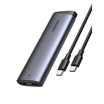 Image de UGREEN Boîtier SSD M2 NVMe PCIe 10 Gbps USB 3.2 Gen 2 Adaptateur Disque Dur Externe Aluminium pour M.2 2230 2242 2260 2280, Câble Inclus Supporte UASP