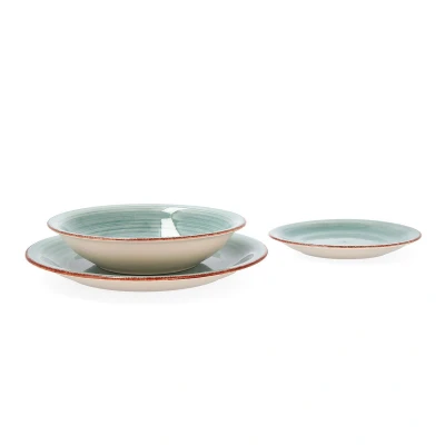 Afbeelding van 18 delige Bordenset Van Quid (kleur: Aqua) ActievandeDag.be Dagelijks De Beste Deals Korting Tot Wel 80%