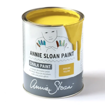 Afbeelding van Annie Sloan gele krijtverf English Yellow Dress it up 500ml / Geel