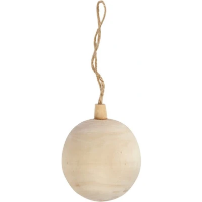 Afbeelding van Creotime Houten Kerstbal 6,4 Cm Blank