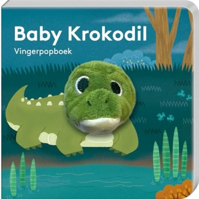 Afbeelding van Vingerpopboekje Baby Krokodil