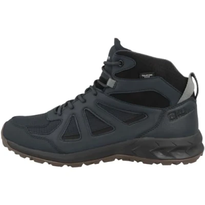 Image de Jack Wolfskin Woodland 2 Texapore Mid M Baskets pour homme, bleu nuit, 44 EU