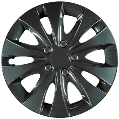 Image de Cartrend 70289 Kit d&#039;enjoliveurs Storm, 16 pouces,noirs 4 pièces