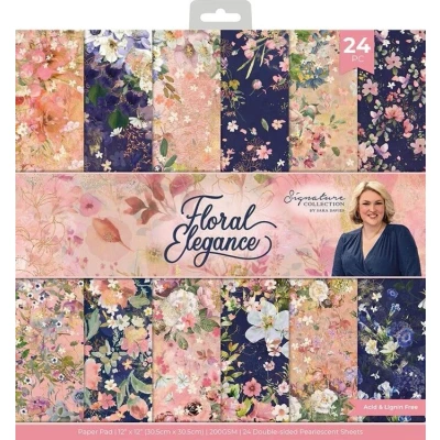 Afbeelding van Sara Signature Floral Elegance Paperpad 30x30 cm