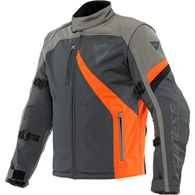 Afbeelding van Dainese Ranch Tex Jacket Ebony Charcoal Gray Flame Orange 56 Maat Jas