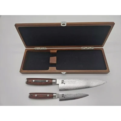 Afbeelding van Yaxell Ran Messenset Giftset 2 delig Koksmes 20 cm &amp; Universeelmes 12 69 Lagen Damast...