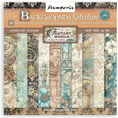 Afbeelding van Stamperia Sir Vagabond in Fantasy World Backgrounds 8x8 Inch Paper Pack (SBBS99)