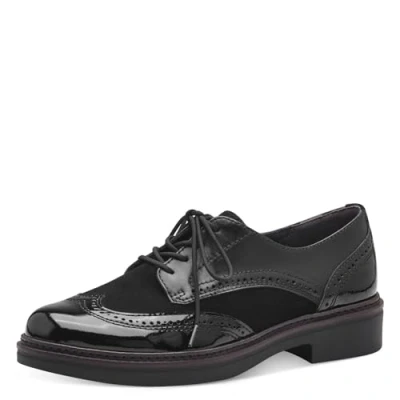Afbeelding van Tamaris Comfort Veterschoenen, Dames, Maat: 37, Black comb Leer/ synthetisch