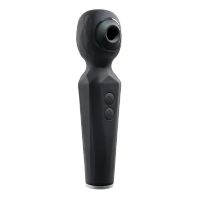 Afbeelding van Evolved Rainbow Sucker Wand Vibrator Zwart