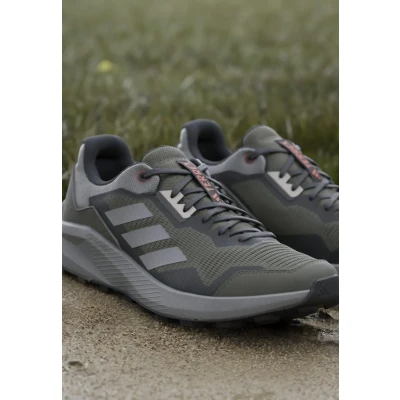 Afbeelding van adidas Performance Terrex Trailrider Trail hardloopschoenen olive strata charcoal solid grey semi impact orange, Maat: 42 2/3 Textiel/ synthetisch