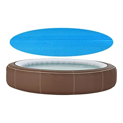 Afbeelding van Zwembadafdekking zonnedoek rond PE blauw 244 cm