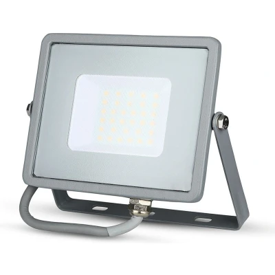 Afbeelding van V TAC VT 30 G Grijze LED Schijnwerper Samsung IP65 30W 2400 Lumen 6400K 5 Jaar