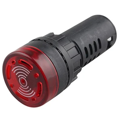 Afbeelding van HALJIA AD16 22SM LED Buzzer Signaal Alarm Indicator Licht Flash DC 12V 20MA 22mm Dia